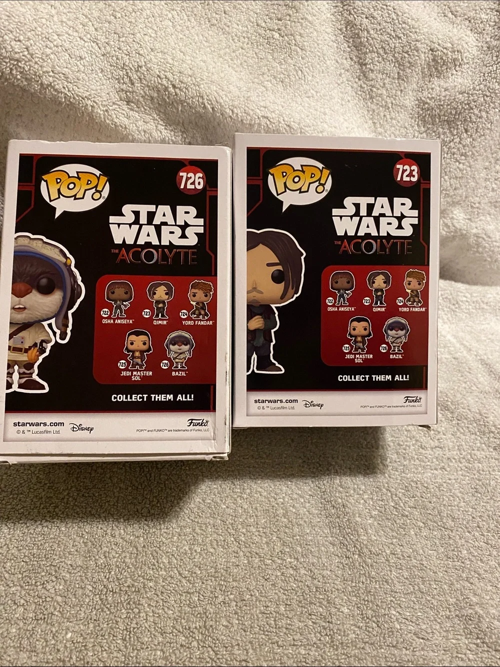 2 Funko Pop! Star Wars Qimir & Bazil Boxed Figures - White, Red, Black, Green